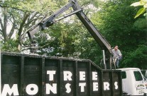 Tree Monsters lifting logs